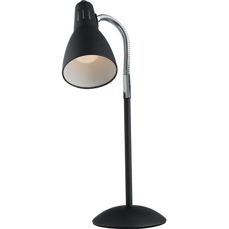 "Lampada da tavolo LOGIKO in metallo grigio con diffusore orientabile"