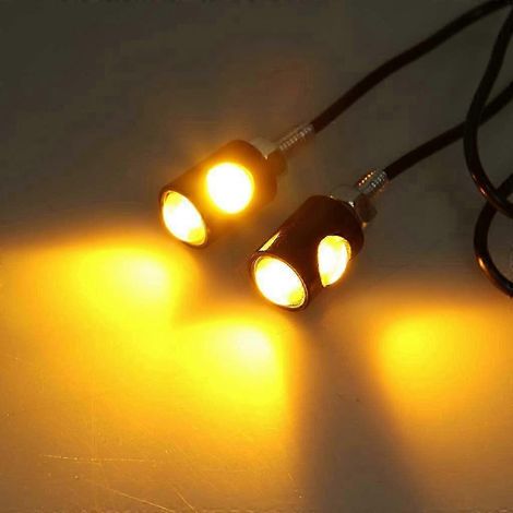 Luz intermitente ámbar para motocicletas Luz intermitente para motocicleta Luz intermitente 12V Edición universal 0703 (1/4)