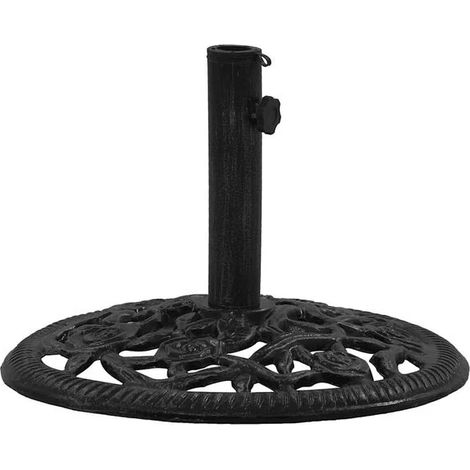 Socle pare-soleil en fonte noire, 48 x 48 x 33 cm (1/5)