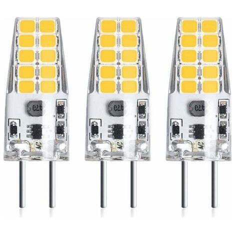 BUNTHAUS Stück 3W 12V G6.35 LED-Lampe T3/T4/T5 Sockel G6.35/GY6.35 Kaltweiß 6000K Ersatz für 30W Halogenlampe für Unterbauleuchte Schreibtischlampe [Energieklasse A+]