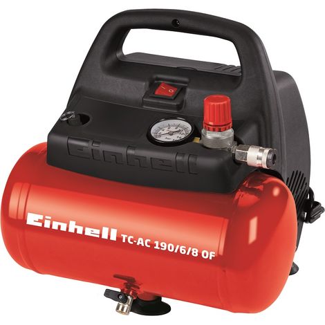 Compressore elettrico Einhell TH-AC 190/6 OF capacitAAcirc 6L pressione 8bar