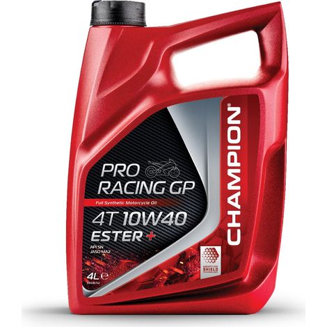 Huile moteur Champion ProRacing GP 4T 10W40 Ester + 4L MA2 Synthétique (AKC)