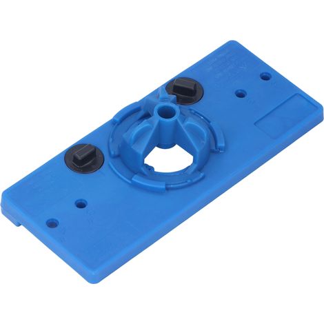 Gabarit de perçage pour charnières invisibles 35mm, kit de guidage pour portes d’armoire, avec 2 serre-joints en F en bois, bleu. (1/5)