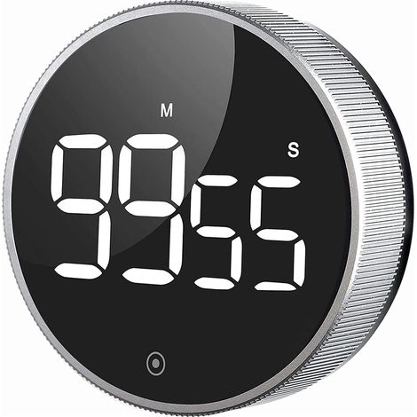 Minuteur de cuisine magnétique LED numérique, compte à rebours multifonction (1/3)