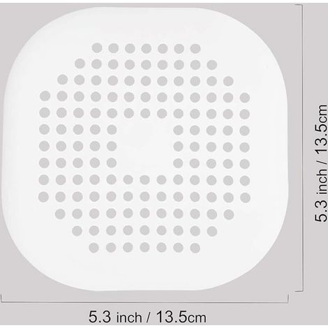 2er-Pack Haarstopper aus Silikon mit Saugnapf für quadratische Dusche (weiß) (1/4)