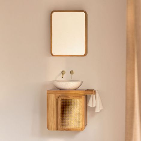 SKLUM Hängendes Badezimmermöbel-Set 60x40 cm aus Teakholz Georgy