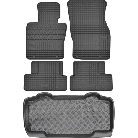 Ensemble de tapis de sol en caoutchouc pour Mini One Cooper III Hatchback (à partir de 2013) + tapis de coffre