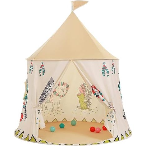 Tente de Jeu,Tente Pop-up,Spielzelt, Kinderspielzelt, Tipi, Schlosszelt (1/5)
