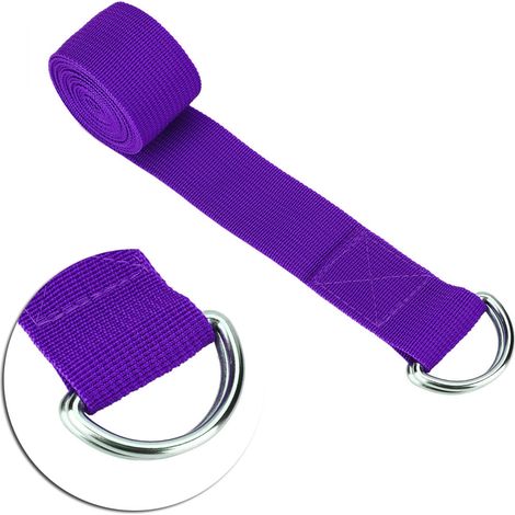 Ceinture d'entraînement ajustable avec boucle D pour Pilates et Gym (Violet) (1/4)