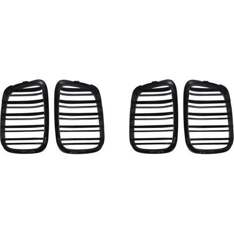 Due griglie anteriori a doppia linea nere lucide per cofano, per Mercedes-Benz Serie 5 E39 525/528 (1995-2004), codici articolo: 51137005837/51137005838