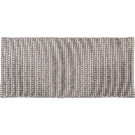 Teppich polyester baumwolle geflochten 50x120 cm - taupe - Tendance