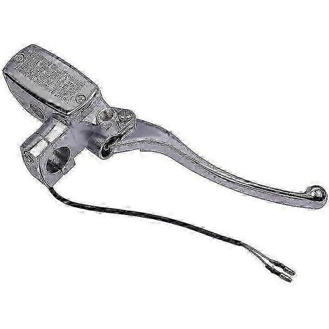 Levier de maître-cylindre de frein et d'embrayage chromé unique pour moto Honda CB400F/CB400SF/CB400/CB500/CBF500/CBF600/NC700, argent (frein droit). (1/5)