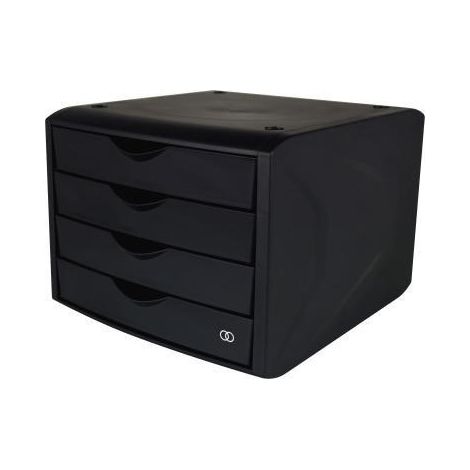 SOENNECKEN Schubladenbox Soennecken oeco 4 Schubladen DIN A4 Kunststoff 80 % recycelt Gehäusefarbe:schwarz