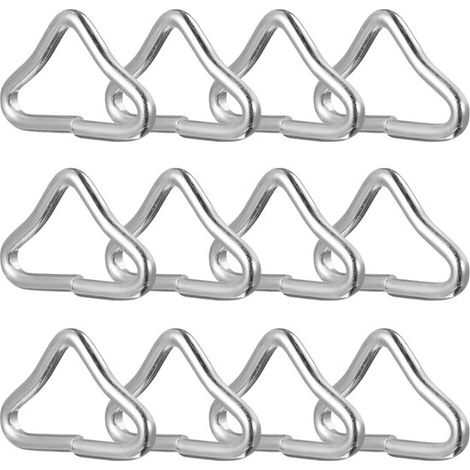 Anillos para trampolín - Hebillas para colchón de muelles - Mantenimiento de colchón de muelles - Acero galvanizado - 20 piezas - Plateado (1/5)