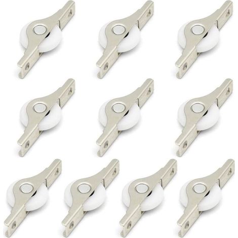 10pcs mini roulettes en caoutchouc souple avec plaque métallique et vis pour meubles (1/5)