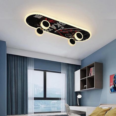 LED ceiling light for children's skateboard, model E, dimmable with remote control, ceiling light (1/5)