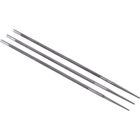 Lot de 3 limes à chaîne rondes en acier à roulement pour affûter les chaînes de tronçonneuse (4 mm)