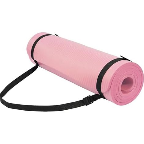 Tapis De Yoga - 180 X 60 Cm - 1.3 Cm D'Épaisseur - Mousse Haute Densité - Antidérapant Des Deux Côtés - Avec Sangle De Transport - 1 Pièce (1/3)