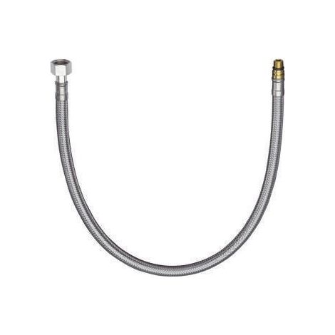 Hansgrohe – Flexible de douche 600 mm – M10 x G 3/8 – Raccordement EPDM – Tuyau pour installations sanitaires - DS-DN008R-M10x1L-3-8Z600-EPDM (1/2)