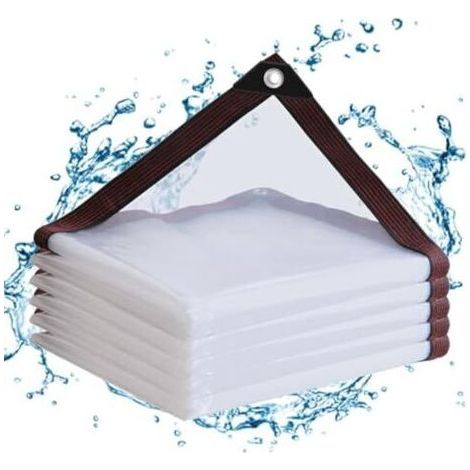 Bâche transparente avec œillets, imperméable, bâche transparente 2x3m pour plantes extérieures, serres, mobilier de jardin, cabanes pour animaux, toits (1/5)