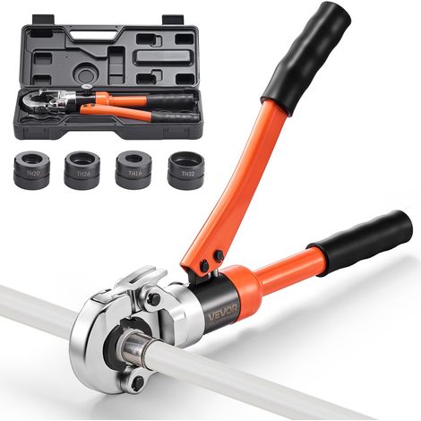 Pince à Sertir Hydraulique Tuyau PEX Aluminium-plastique Sertisseuse Raccords Tuyaux avec Mâchoire TH16 TH20 TH26 TH32 Mallette de Transport Kit Sertissage pour Réparation Installation Plomberie (1/5)