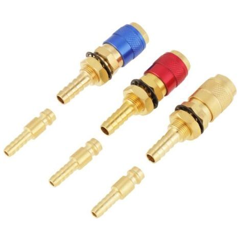 Raccord Rapide, 3pcs 8mm Connecteur de Soudage Refroidi à l'Eau Adaptateur de Gaz pour Torche de Soudage TIG