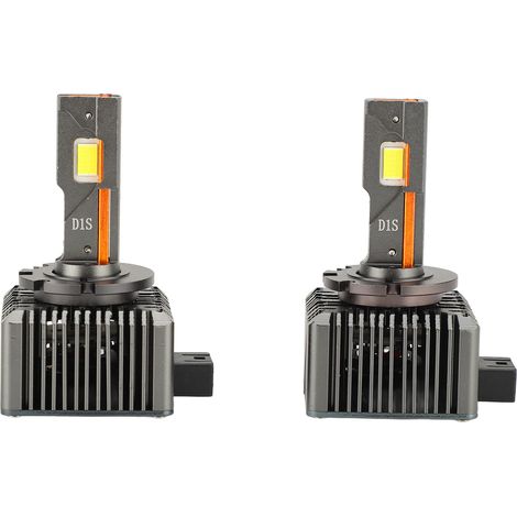 Ampoules de phares LED série D, Plug and Play, étanche IP67, haute luminosité, xénon caché vers LED D1S, paquet de 2. (1/5)