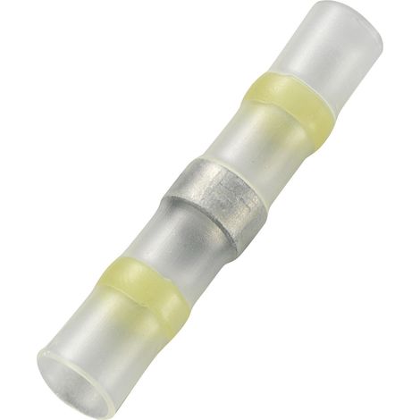 TRU COMPONENTS 736461 Stoßverbinder mit Schrumpfschlauch 4 mm² 6 mm² Vollisoliert Gelb 15 St.