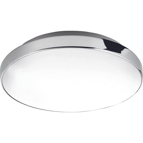 Plafonnier LED, lampe de bain, IP44, 13 Watt, 1.200 Lumen, 4.000 Kelvin, blanc-chrome, Ø 28,5cm 3351-016