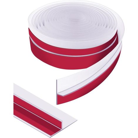 GDHZS-  2 pcs Boudin de Porte en Forme de T,Bande d'Isolation Adhésive Double Face,Scellement de Cadre,Balai,Bordure de Protection(Transparent,3.5cm×10m) (1/5)