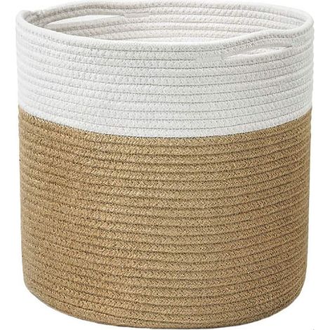 Panier de rangement textile Panier design Panier corde Panier 100% coton Panier lavable Panier multi-usage 20/25/30 cm Panier noir ou blanc Panier 1 unité (1/5)