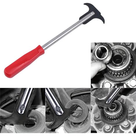 Extractor de retenes de aceite, mango ergonómico, construcción de acero de alto carbono, ROJO (1/2)