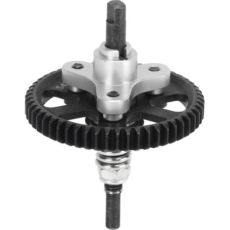 Embrayage à glissement différentiel 54T en aluminium et acier pour Traxxas Slash 4x4 1/10 voiture RC, kit de transmission argenté, remplacement robuste. (1/5)