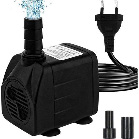 Pompe À Eau - 600 L/h - Silencieuse - Pour Aquarium Bassin Fontaine - 60 x 50 x 45 mm - 10 W - 15 M Câble - 1 Pièce (1/5)