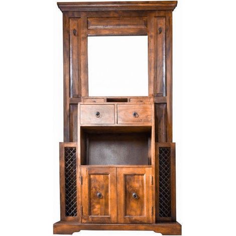 OXFORD 0442 Mobile da ingresso in legno di acacia - laccato / miele 97x36x199