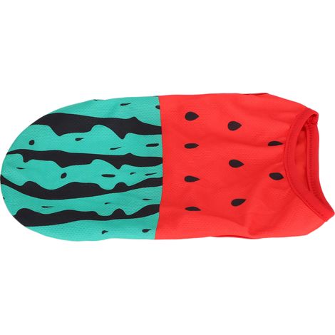 Vêtements d'été pour animaux de compagnie, motif pastèque, gilet pour chien cochon, t-shirt léger sans manches, non collant (Pastèque XL) (1/5)