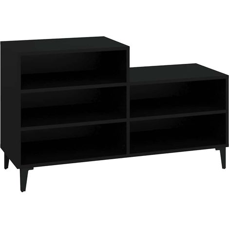 Maison Exclusive - Scarpiera Nera 102x36x60 cm in Legno Multistrato (1/5)