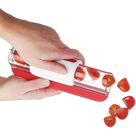 Roter Obst- und Gemüseschneider, dekoratives Küchenutensil – 20 x 7,5 x 7 cm (1/5)