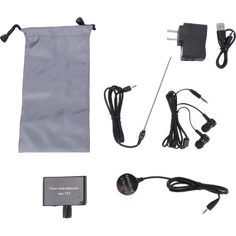 Détecteur de fuites d'eau sans fil Amplification sonore 20000x Double sonde Noir ABS (1/5)