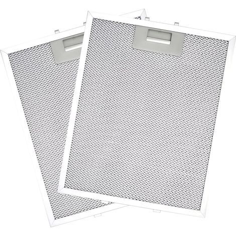 Lot de 2 filtres de rechange pour hotte aspirante 320 x 260 mm en alliage d\'aluminium avec 5 couches d\'aluminium, filtre à graisse en métal, filtres pour hotte de cuisine-ARCAN (1/5)