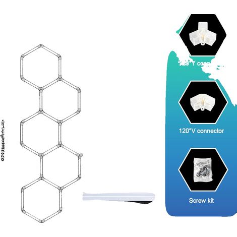 Lumières LED, Design Hexagonal, 6500K Blanc Froid, 5-Hole-C, Autre trou contactez-moi-c (1/2)