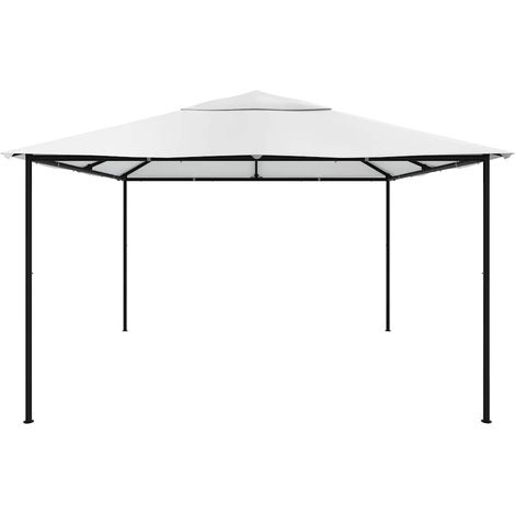 Tonnelle Barnum de Jardin, Pavillon, Pergola, Tente de jardin, 4x4x3 m Blanc 180 g/m² OIB3677E (1/3)