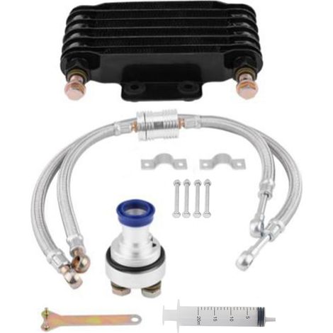 Motorölkühler-Kit für Motorräder von 100 cm³ bis 250 cm³ – Schwarz (1/5)