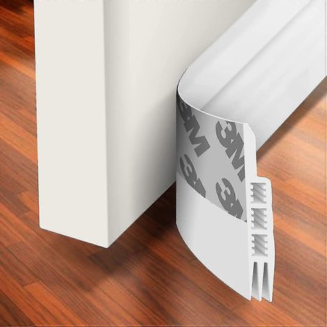 Türzugluftstopper, Zugluftstopper für unter die Tür, Isolierung, Türdichtung, Wetterdichtung, Geräuschdämpfer, starker Klebstoff-White