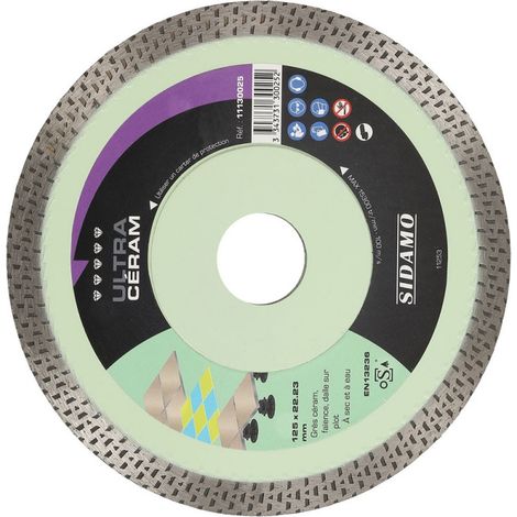 Disco de diamante Ultrad Ceram Diámetro 125 x 22,23 x H 10