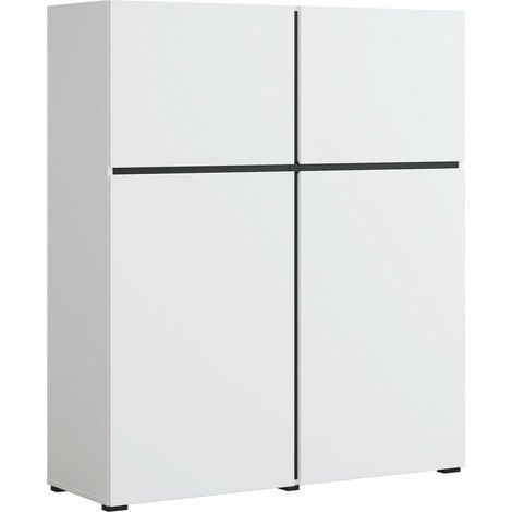 Aparador Alfere 105, Blanco, 139x119cm, Número de puertas: 440cm, Aglomerado laminado (1/5)