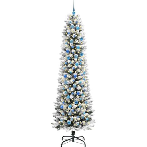 Sapin de Noël,Arbre de Noël artificiel avec 300 LED Vert et blanc 240 cm CFW89500 (1/5)