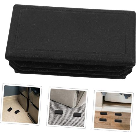 Lot de 10 embouts carrés en acier inoxydable pieds meubles chaises (1/5)