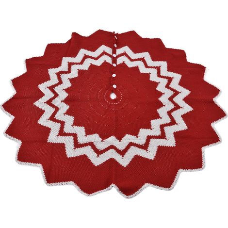 Jupe de sapin de Noël en fibre acrylique tricotée, tapis de sol, housse, coussin, accessoires de décoration pour la maison et les fêtes de Noël (1/5)