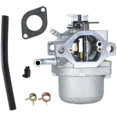 Carburador para cortacésped 590399. Carburador compatible con Briggs & Stratton 590399 796077. Compatible con Nikki 799245 para 21A707 21A977. Incluye junta y línea de combustible. (1/5)